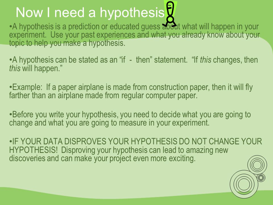How to write a hypothesis statement science